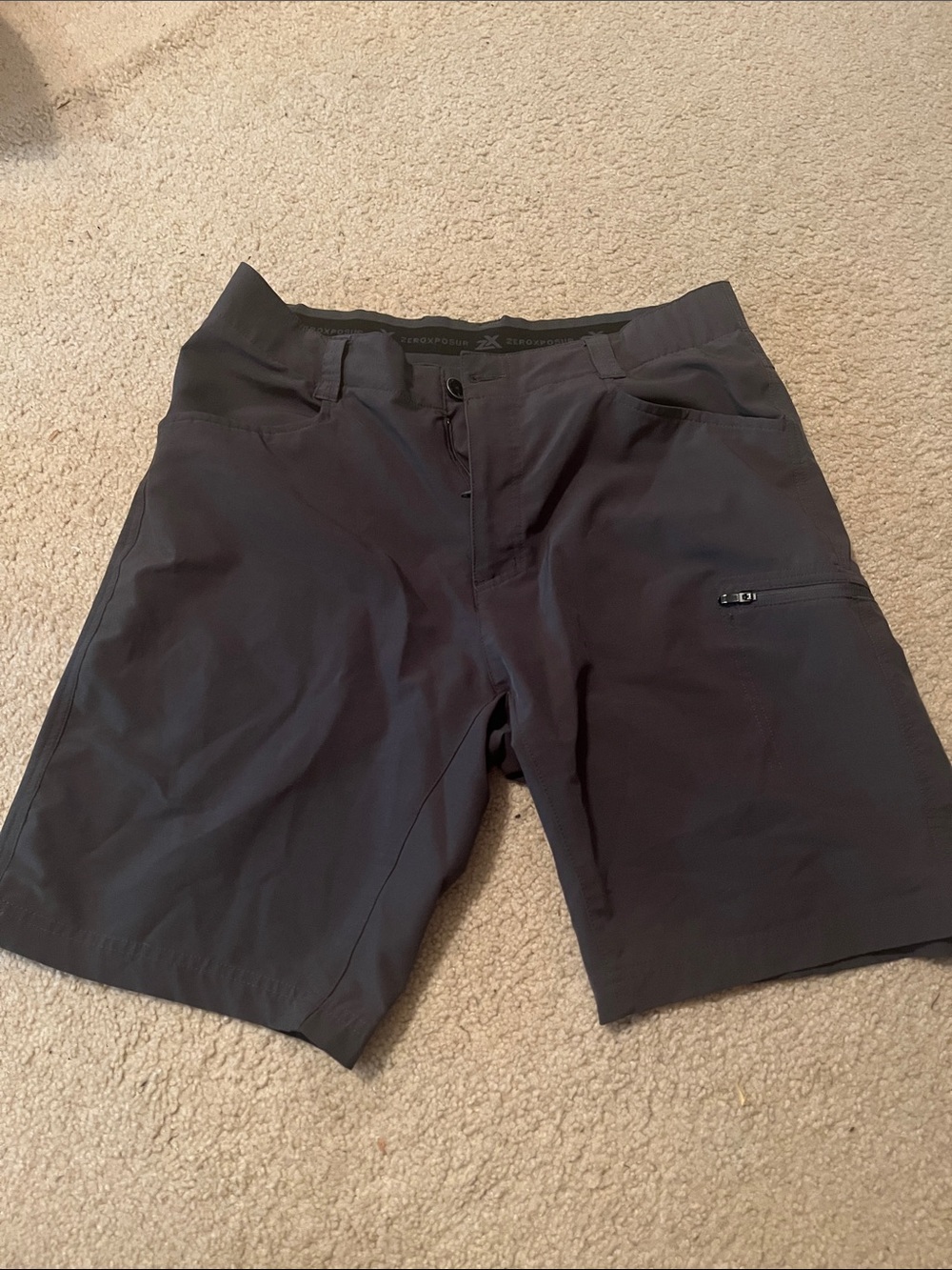 ZeroXposur Black Athletic Shorts with Zip Pocket